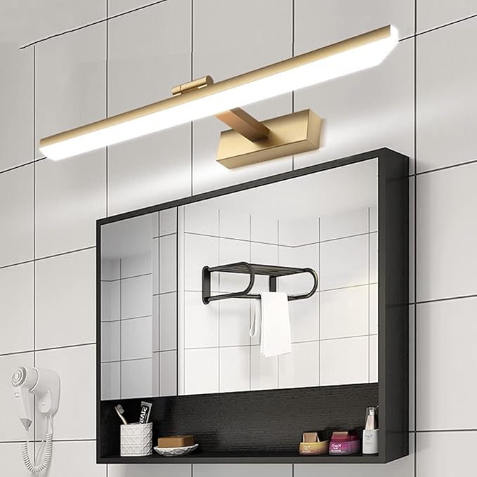 Vanity Lighting LED Mirror Front Light Waterproof Anti-Fog Bathroom Mirror Light Acrylic Rotatable Wall Light Makeup Light Mirror Cabinet Light Vanity Lamp Bath Lights(80cm, White(3000k,80)