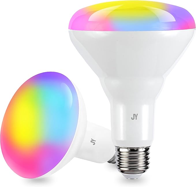 JONATHAN Y BLB2001A-SET2 Smart BR30 Dimmable Light Bulb, Dimmable Color Changing LED, Alexa, Google Home Assistant Compatible, No Hub Required, Set of 2