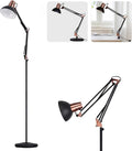 FIRVRE LED Floor Lamp, Vintage Metal Swivel Floors Lamp, 3 Usage Modes - Floors Lamp, Table Lamp and Clip Lamp, E26 Architectural Reading Lamp with Push Button for Bedrooms, Offices and Studios