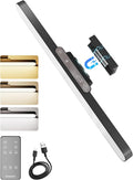 Upgraded Under Cabinet Lights Wireless, 2500mAh Rechargeable Battery Operated Lights with Digital Display, 130° Rotatable Magnetic Light Bar, Remote Control Dimmable Stick On Light for Mirror School
