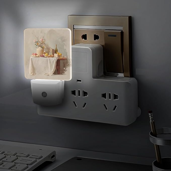 Plug in Night Light with LED & Smart Light Sensor, The Ideal Home Auto-On/Off Night Lights Plug Into Wall for Bedroom, Bathroom, Hallway, Stairway