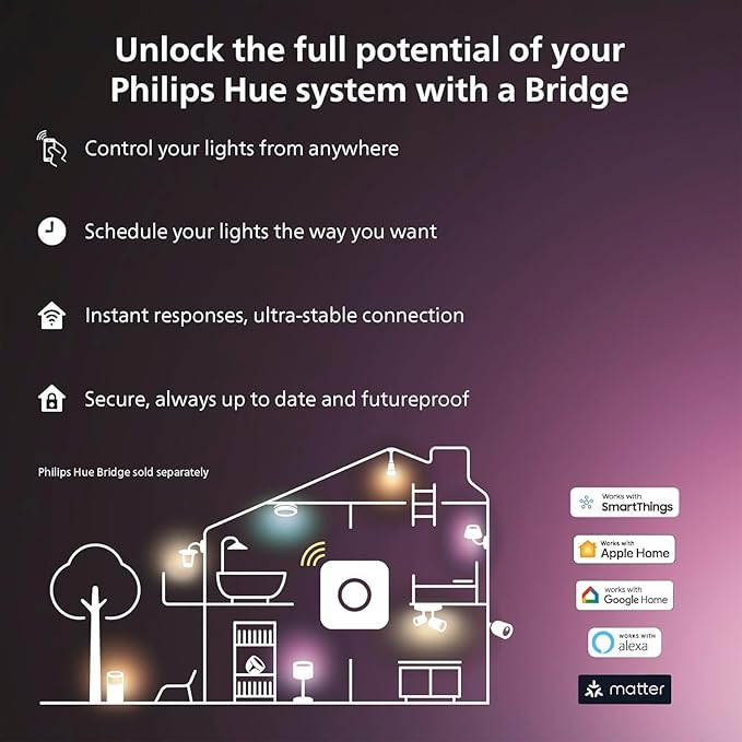 Philips Hue Indoor 16 Ft Smart LED Solo lightstrip Base Kit - 1 Pack - Control with Hue App - Compatible with Alexa, Google Assistant and Apple HomeKit