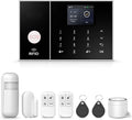 PGST Alarm System,Wireless Home Security Systems with Door Open Alarm Sensors,Motion Sensors,Loud Siren,Remote,Compatible with Alexa&Google for Villa,Apartment,Cabage,No Contract Fee (A108F-US-A)
