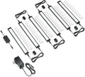 EShine 6 Pack 12 inch Black Smart Dimmable LED Under Cabinet Lighting Kit Compatible with Alexa, Google - Warm White (3000K)