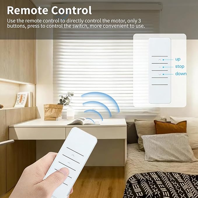 Smart Roller Shades Motor, Tuya WiFi Motorized Blinds Motor, DC24V Electric Tubular Motor Compatible with Alexa & Google Home, Silent Brushless Copper Core (6.0 N.m for Φ40mm (1.57") Octagonal Tube)