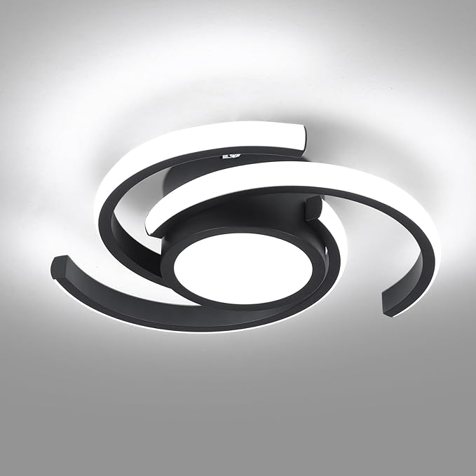 ADISUN Modern LED Ceiling Light,6000K Semi Flush Mount Ceiling Light Fixture,Small Ceiling Lamp for Living Room Bedroom Corridor Aisle Hallway (D11 in*H2.9 in; 33W; No Remote)