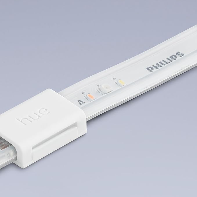 Philips Hue Bluetooth Smart Lightstrip Plus 1m/3ft Extension (No Plug), (Voice Compatible with Amazon Alexa, Apple Homekit and Google Home), White