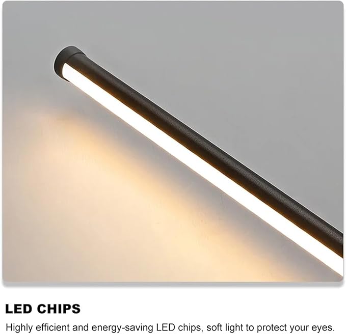 Minimalist Lines LED Wall Lamp Bedroom Decoration Indoor Living Room Fixture Black Wall Lights Stair Hallway Background Sconces,Energy Conservation Wall Light