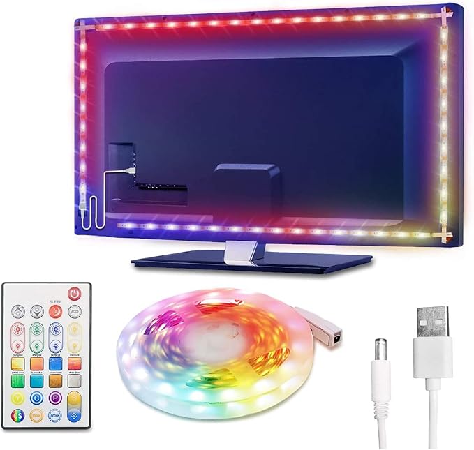 MY Beauty Light LED Lights for TV, 6.56ft Waterproof TV LED Backlight for 32-58in TV, 65536 DIY Colors Options RGBW LED Strip Lights Behind TV, Smart Led Ambient Lighting for Bedroom Gaming Room Decor