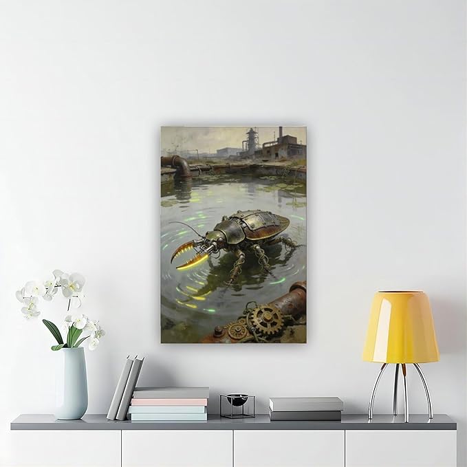 Framed Industrial Fantasy Wall Art for Living Room TV Wall Post Apocalyptic Style Home Decor 08x12inch(20x30cm)