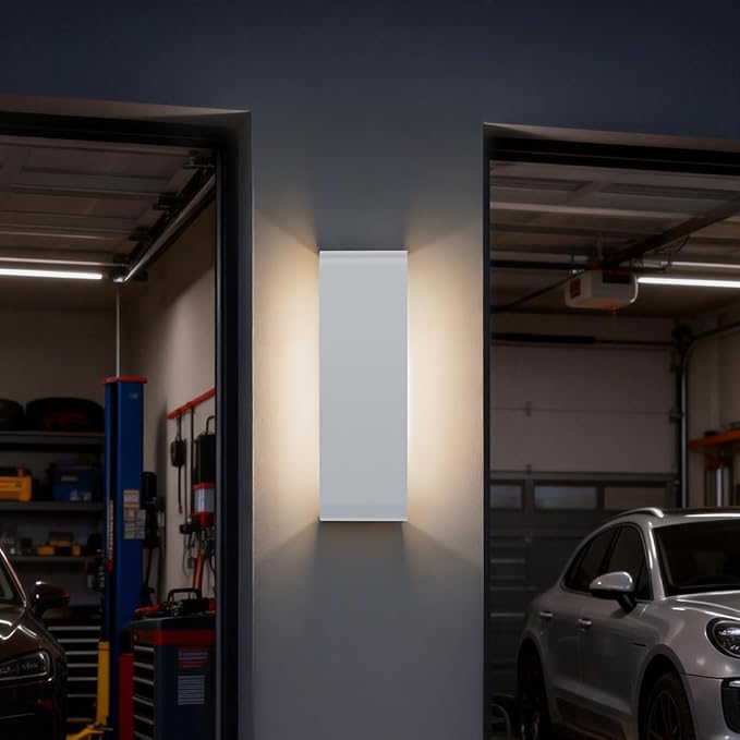 Modern LED Wall Sconce, 20W Dimmable 5CCT (3000K-6500K), Upper and Lower Illuminated Wall Sconce, for Bedroom, Living Room, Hallway, Dresser (15 Inch - Sandy White 1 Piece)