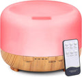 Essential Oil Diffuser Aromatherapy Humidifier: 500ml Grain Ultrasonic Aroma Air Vaporizer for Large Room Quiet Mist Humidifiers Remote Control for Small Baby Bedroom Home, Yellow, (Diffuser-Yellow)