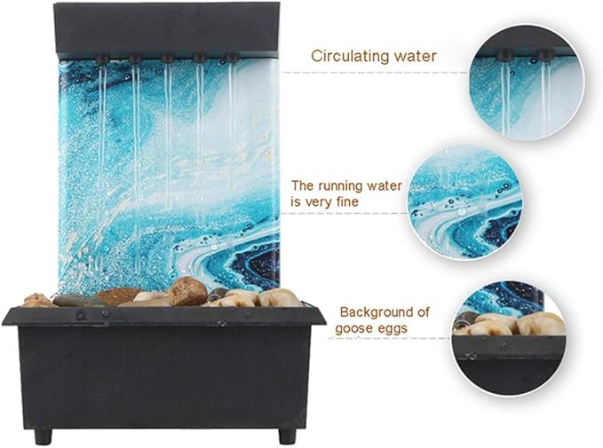 LED Light Home Office ABS Plastic Decoration Meditation Fountain