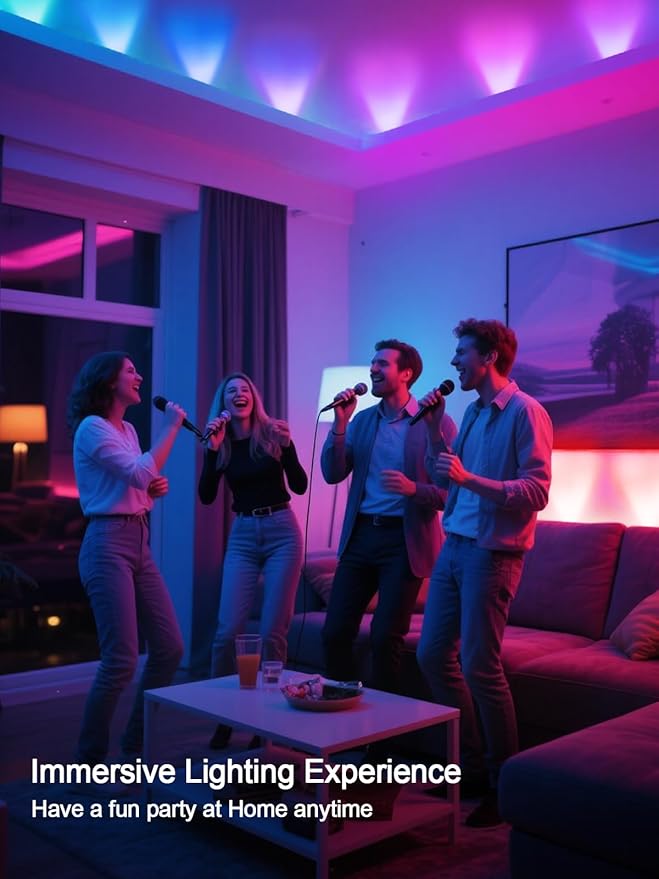 TV LED Lights, 9.8ft LED Strip Lights for 35-55 Inch TV Behind Lighting, RGB Color Changing TV Backlight with APP & Remote Control, Music Sync USB LED Light for Bedroom Gaming Room Decor