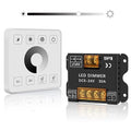 RGBZONE LED Light Strip Dimmer, RF Wireless Remote Control, Dimmable Wall Dimmer, Suitable for Single Color LED Strips, DC5V/12V/24V 30A Single Channel Dimming Controller