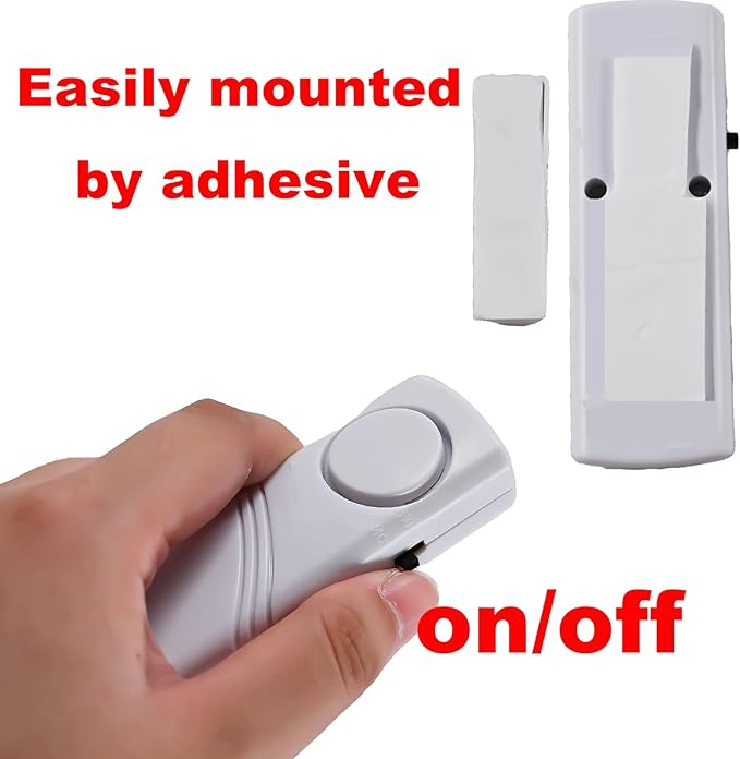 4 Pack Door Window Alarm,Home Magnetic Sensor Alarm,Home Security System Alert, Door Sensor Alert for Kids Safety Toddler, House, Office