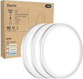 3 Pack Flush Mount Ceiling Light Fixtures - 3000K-4000K-6500K & 100W Equivalent Flat led Lights for Room Ceiling,12 Inch Ultra Thin Round White Ceiling Lights for Living Room,Bedroom,Kitchen,Bathroom