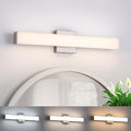 Brushed Nickel LED Vanity Light for Bathroom, 23.6-Inch Modern Fixture Over Mirror, 3 Color Temp Adjustable, 18W Energy-Saving Anti-Fog Lighting for Dressing Table, Dressing Room