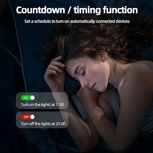 VIPMOON WiFi Smart Light Switch, Mini Smart Breaker Module, APP/Voice Remote Control, Compatible with Alexa, Google Home, Tuya/Smart Life (1/2 Way, AC 100-240V)