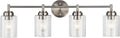 Kichler Winslow 30" Vanity Light in Brushed Nickel, 4-Light Transitional Bathroom Light with Clear Seeded Glass. (30" W x 9.25" H), 45887NI