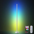 Smart RGBICW LED Corner Floor Lamp - 16 Million DIY Colors, 68+ Scenes, Music Sync, App & Remote Control, Color-Changing Ambient Lighting for Living Rooms, Bedrooms, and Gaming Rooms, White