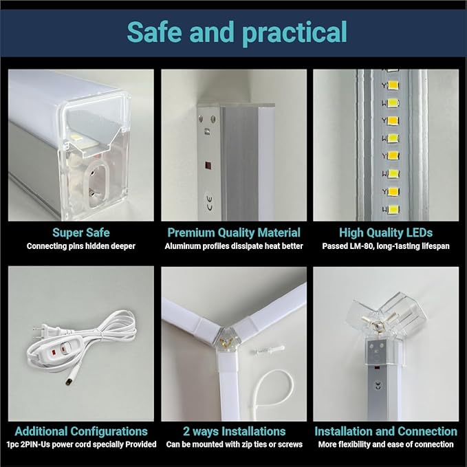 Dimmable Hexagon LED Garage Lights: Upgraded 3 Level Dimmable 35 Pack 8 Honeycomb Garage Lights Celling 6500K for Basement Warehouse Auto Beauty Shop Car Detailing Shop etc. (Dimmer 8 hexagon)