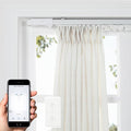 TWOPAGES Electric Smart Curtain Track for Ceiling Mount and Wall Mount, 122 Inches Motorized Curtains Rail System Compatible with Google, Alexa App, Remote Control