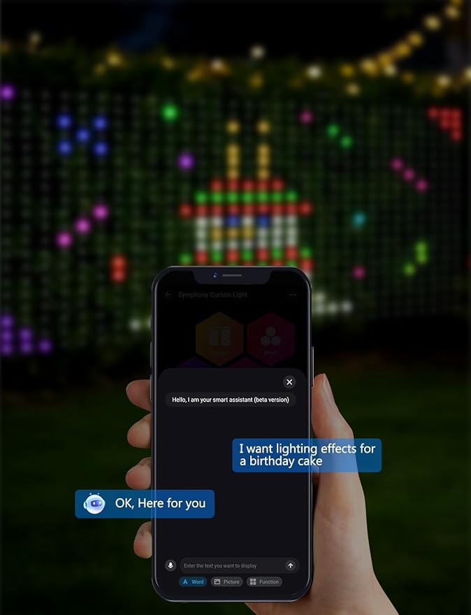 echosari 600 LED Net Lights Outdoor, 3.7 * 9.5ft Smart RGB&IC Net Lights with App/Remote Control, DIY Modes, Waterproof Mesh Light for Patio Bush Decor (Dark Green Wire)