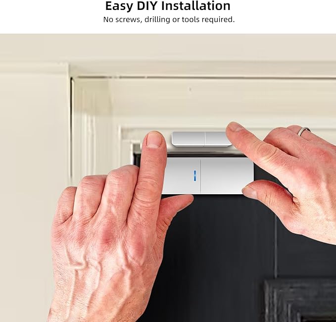 Home Alarm System 5-Piece kit, Door Window Sensors WiFi Slient Alarm System for Kids Safety, Wireless Home Alarm Security System DIY, No Contract, App Alert for Home Apartment, 2.4G WiFi Only