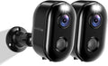 Security Cameras Wireless Outdoor, Battery Powered 2k Color Night Vision, AI Motion Detection,IP66 Weatherproof, 2-Way Talk, SD/Cloud Storage,Cameras for Home Security-2 Pack