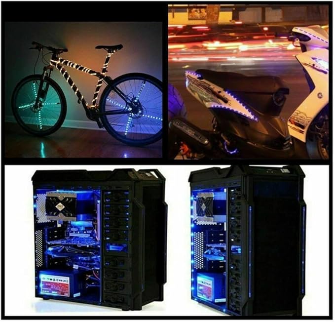 asky DC 5V LED Strip Light USB Mood Color Changing Lights TV Backlight RGB + Remote (1m)