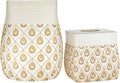 Zahari Home 2pc Seraphina Bathroom Set Waste Basket & Tissue Cover Modern Classic Decor Stylish Unique Design Beautiful White Bathroom Accessories Set