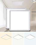 Square Led Flush Mount Ceiling Light,16 Inch 40w 3820lm led Light 3000k,4000k,6000k CCT Selectable,Flat Panel Super Slim Led Ceiling Light Fixture,for Living Dining Kitchen Bedroom Room (2Pack-White)