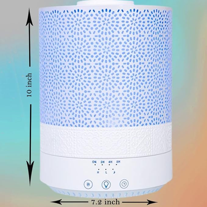 BlueHills Premium Set of Two Large 2500 ML and 1000 ML XL Essential Oil Diffusers Humidifier Combo for Large Room Home with Décor LED Lights Great Gift – Value Pack of White