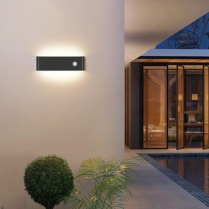 LED Hardwired Motion Sensor Light Indoor Wall Sconce, Motion Sensor Wall Light Indoor Sconce Wall Aluminum Modern Wall Sconce for Living Room Hallway Stair 12W Warm White(Not Battery Operated)