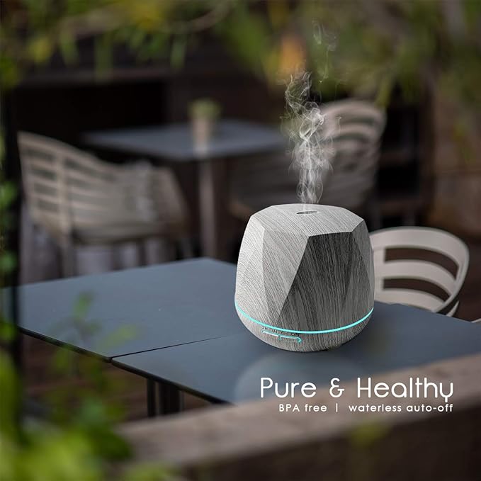 Aromatherapy Essential Oil Diffuser 550ml Ultrasonic Diffusers Cool Mist Air Humidifier with Remote Control 7 Colors LED Lights and Waterless Auto Shut-Off Timer for Home Bedroom Room Office