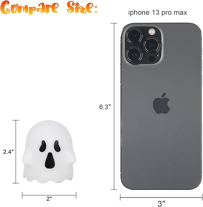 Ghost Halloween Decorations Flameless Candles with Remote Timer, 6 Pack Grimace Ghost Candles, Battery Operated Halloween Lights Dimmable Halloween Decor Indoor