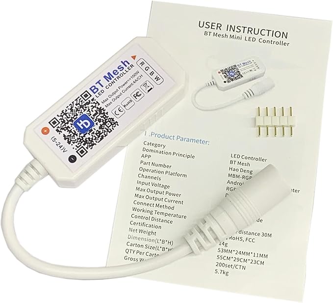 Smart Bluetooth Led Controller DIM RGB RGBW LED Dimmer Controller APP Voice Control Music Timmer DC5V 12V 24V for 5050 2835 LED Tape (Bluetooth, RGBW)