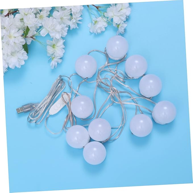 jojofuny Adjustable Led Vanity Light Bulbs Kit USB Power Cosmetic Mirror Light with Color Modes Easy Installation Eye Protection for Makeup and Grooming