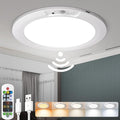 Rechargeable Motion Sensor Ceiling Light with 5 Colors and Remote, Battery Operated LED Shower Light, Magnetic Wireless Closet Light for Bathroom Hallway
