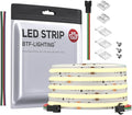 BTF-LIGHTING FCOB COB LED Strip Addressable WS2811 IC 4000K Natural White Flexible High Density Uniform Chasing White Light 16.4FT DC24V CRI 90+ 360LED/m for Indoor Decor(No Adapter or Controller)