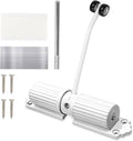 Automatic Door Closer - Heavy Duty Automatic Safety Spring Door Closer, Adjustable Tension Spring Action, for Wooden Doors up to 140 lbs with, Installation Hardware (White)