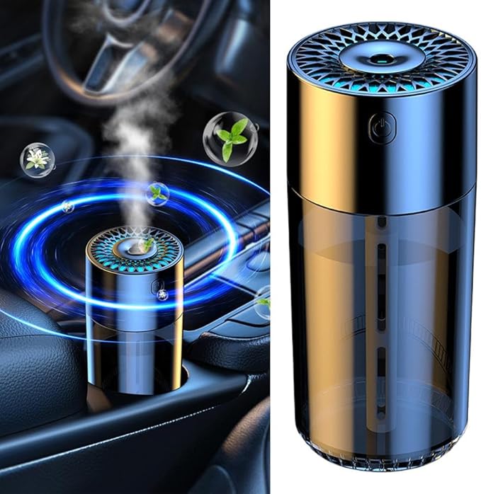 Generic Car Humidifier, Diffuser, 300ml, 7-LED Color Changing, USB Cool Mist, for Car, Home, Office (Hilton)