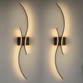 CANEOE Modern Led Wall Light, Black Indoor Led Wall Sconce Lighting, Bathroom Vanity Light Fixtures Over Mirror for Living Room Hallway Bedroom Bedside Wall Lamp (Black,3000K, 2 Packs,Hard-Wired)