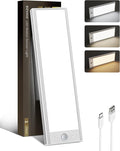 EZVALO 5000mAh Under Cabinet Lighting, 200LM Motion Sensor Light Indoor, Rechargeable Magnetic Under Counter Lights, 3 Inch Wide Panel Dimmable Closet Light for Pantry, Wardrobe, Hallway, Kitchen etc.