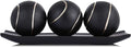 XMGZQ Small Decorative Tray and Orbs Balls Set,Gold Decorative Balls with Centerpiece Bowls for CoffeeTable,Living Room,TV Stand,Center Pieces Decoration for Table,Centro de Mesa de Comedor (Black)