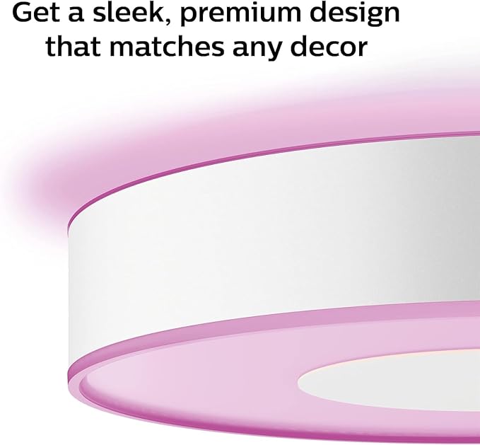 Philips Hue Infuse Medium Ceiling Lamp, White - White and Color Ambiance Color-Changing Smart LED Light - 1 Pack - Control with Hue App - Compatible with Alexa, Google Assistant, and Apple Homekit