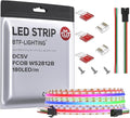 BTF-LIGHTING FCOB COB WS2811(WS2812B) IC RGB 180LED/m 360IC LED Strip DC5V 6.5FT Individual Addressable Flexible High Density Uniform Light Dream Chasing Color 10mm Width(NO Adapter or Controller)
