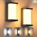 2 Packs 24W Modern Porch Lights Outdoor Wall Light,3 Color LED Exterior Lighting Fixtures,Outdoor Waterproof Wall Sconce for House Patio Exterior Wall Mount Front Back Porch Lights Outside