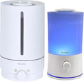 BlueHills Premium Set of Two Large 5000 ML XL and 2000 ML Essential Oil Diffusers Humidifier Combo for Large Room Home with Décor LED Lights Great Gift – White